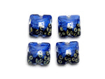 10413414 - Four Arctic Blue Shimmer Pillow Beads