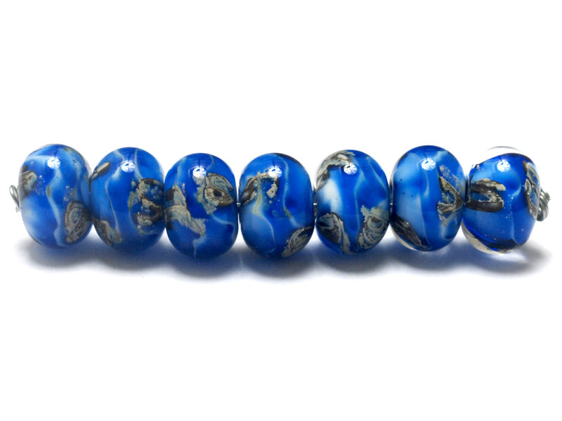 10413601 - Seven Sky Blue Treasures Rondelle Beads