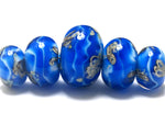 10413611 - Five Sky Blue Treasures Graduated Rondelle Beads