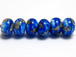 10413621 - Six Sky Blue Treasures Rondelle Beads
