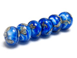 10413621 - Six Sky Blue Treasures Rondelle Beads