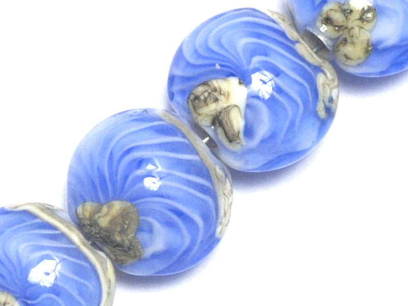 10413712 - Four Arctic Wave Lentil Beads