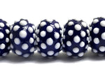 10413801 - Seven Polka Dots on Grape Rondelle Beads