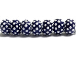 10413801 - Seven Polka Dots on Grape Rondelle Beads