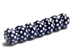 10413801 - Seven Polka Dots on Grape Rondelle Beads