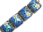 10414214 - Four Arctic Blue Florals Pillow Beads