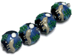 10414512 - Four Howling at the Moon Lentil Beads