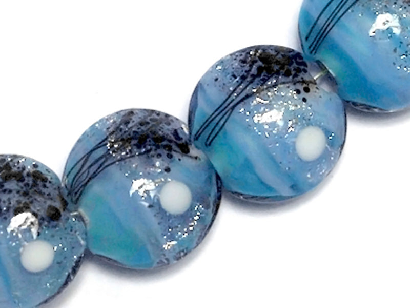 10414612 - Four Bluebell Moonlight Lentil Beads