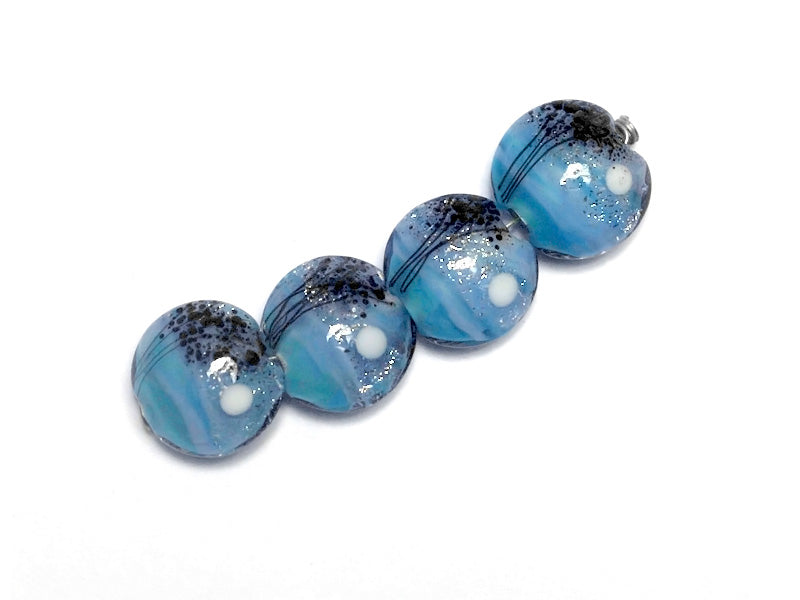 10414612 - Four Bluebell Moonlight Lentil Beads