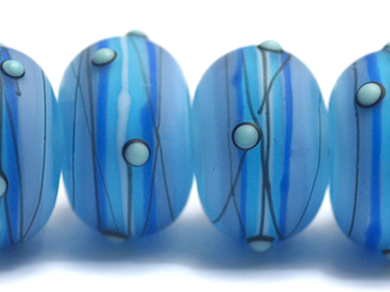 10414721 - Six Arctic Blast Rondelle Beads