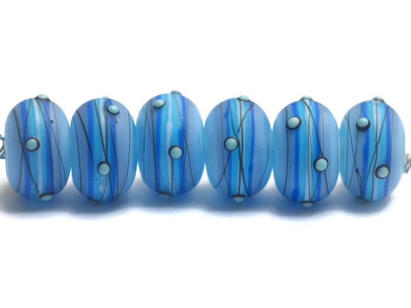 10414721 - Six Arctic Blast Rondelle Beads