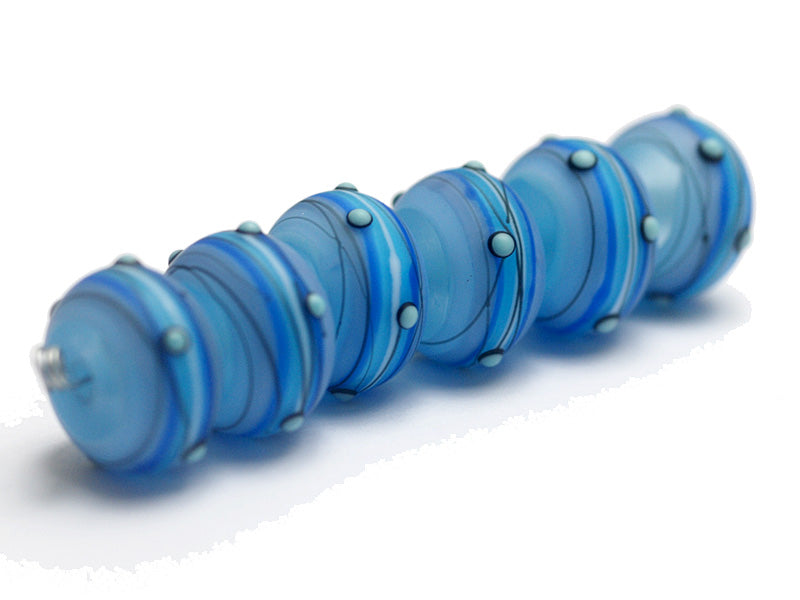 10414721 - Six Arctic Blast Rondelle Beads
