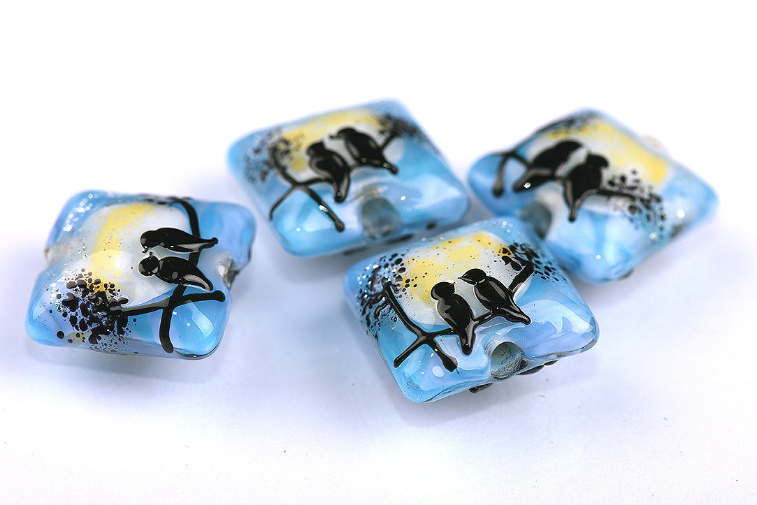 grace lampwork beads artisan handmade glass beads SRA
