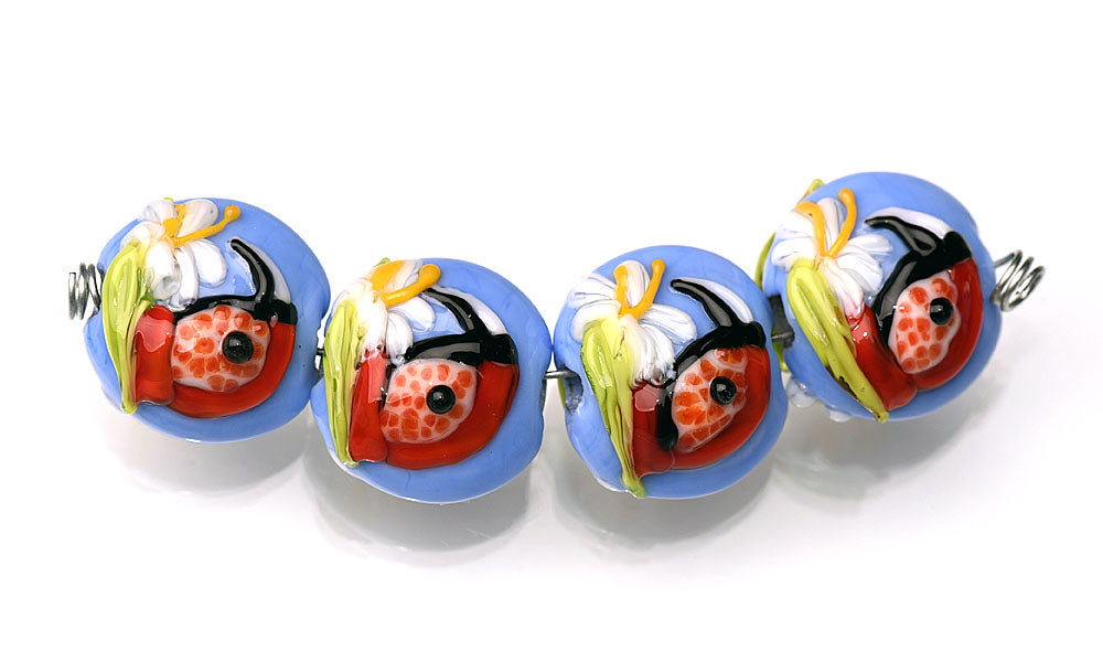 grace lampwork beads artisan handmade glass beads SRA