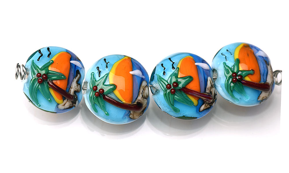 grace lampwork beads artisan handmade glass beads SRA