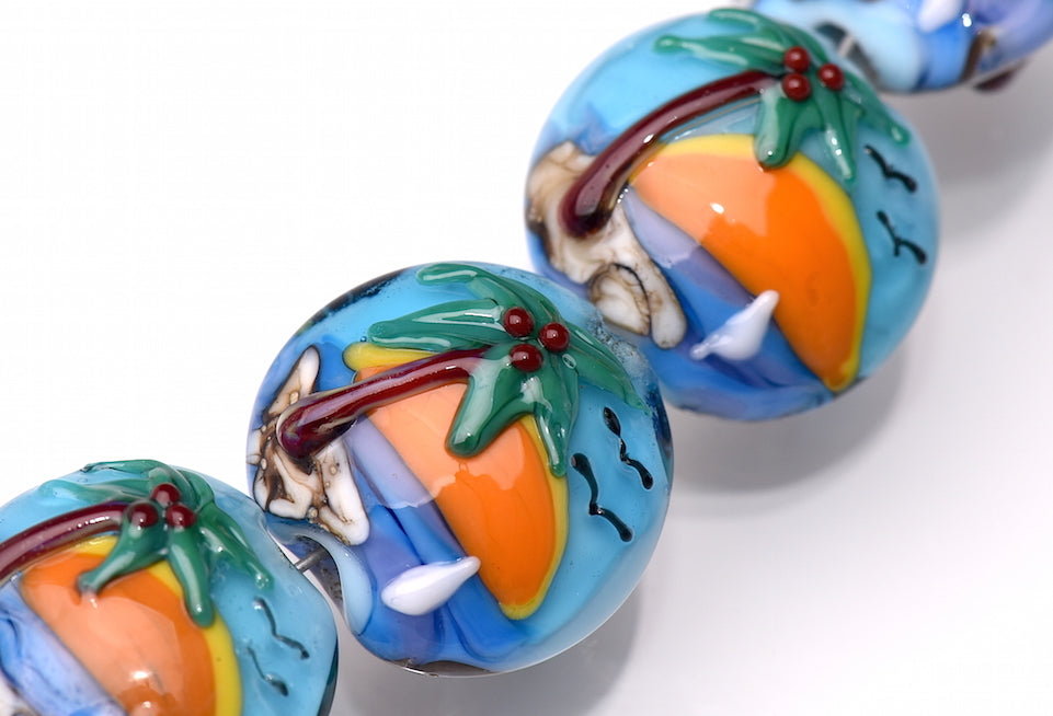 grace lampwork beads artisan handmade glass beads SRA