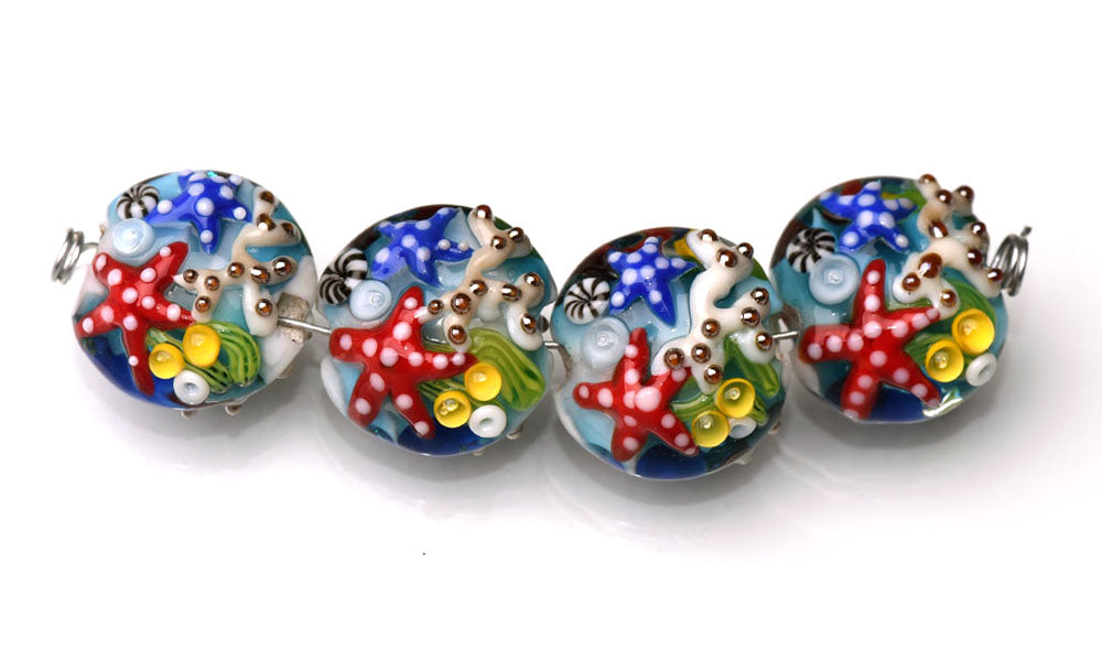 grace lampwork beads artisan handmade glass beads SRA
