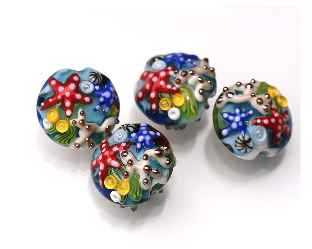 grace lampwork beads artisan handmade glass beads SRA