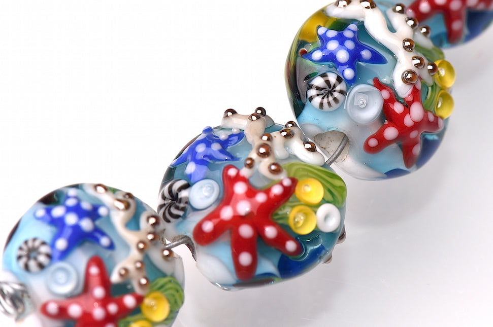 grace lampwork beads artisan handmade glass beads SRA