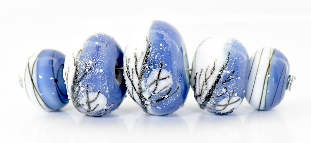 grace lampwork beads artisan handmade glass beads SRA
