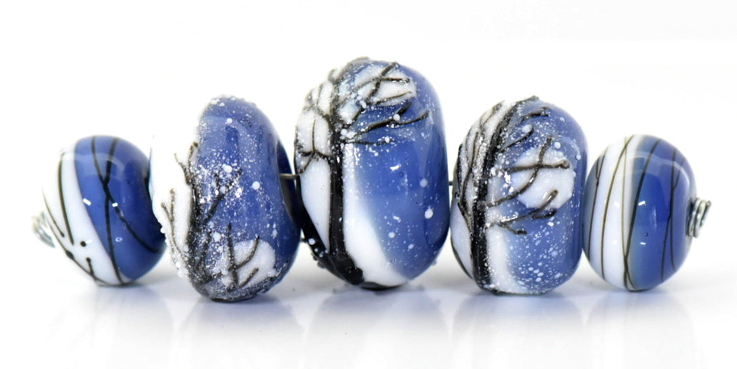 grace lampwork beads artisan handmade glass beads SRA