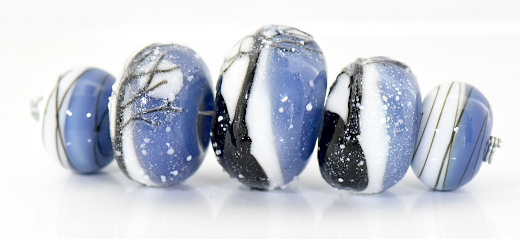 grace lampwork beads artisan handmade glass beads SRA