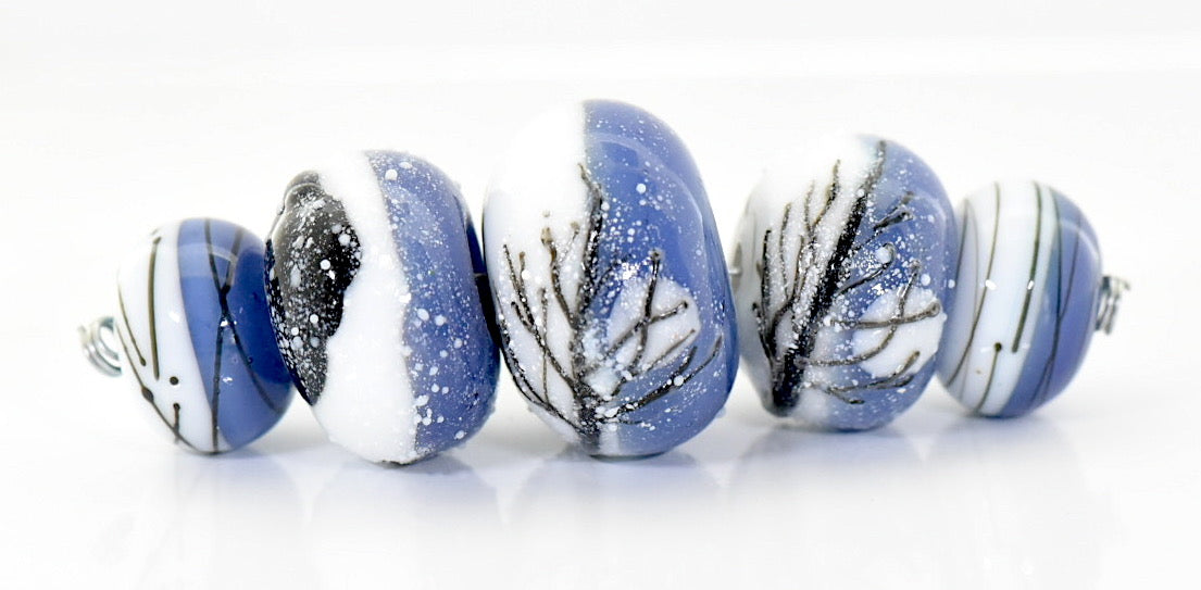 grace lampwork beads artisan handmade glass beads SRA