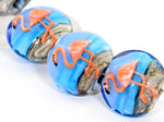 Flamingo glass beads