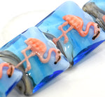 Flamingo glass beads