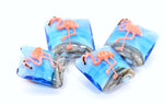 Flamingo glass beads