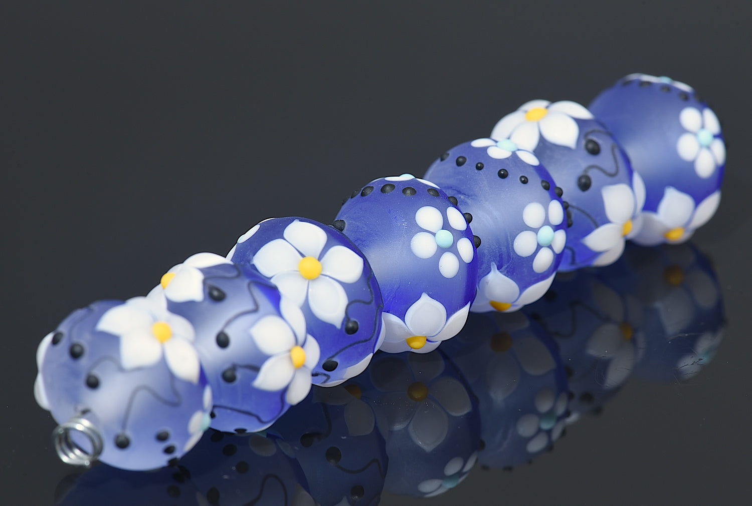 10416601 - Seven Midnight Dew Rondelle Beads