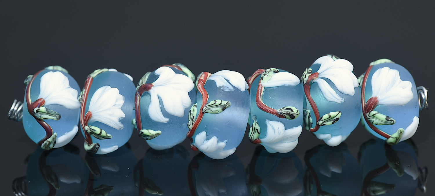 10416701 - Seven Magnolia Mist Rondelle Beads (Matte)