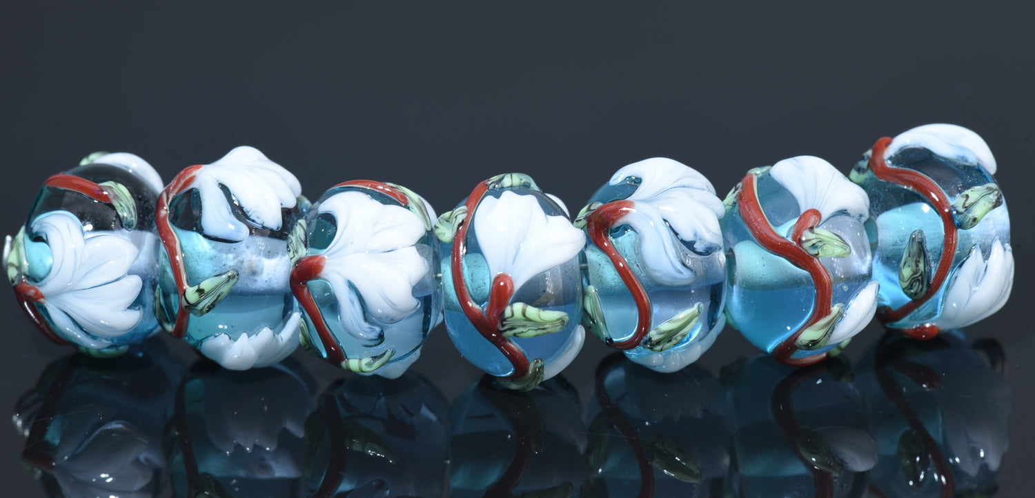 10416801 - Seven Magnolia Mist Rondelle Beads (Gloss)