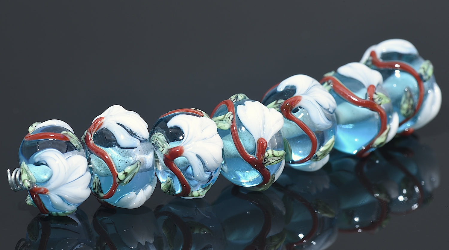 10416801 - Seven Magnolia Mist Rondelle Beads (Gloss)