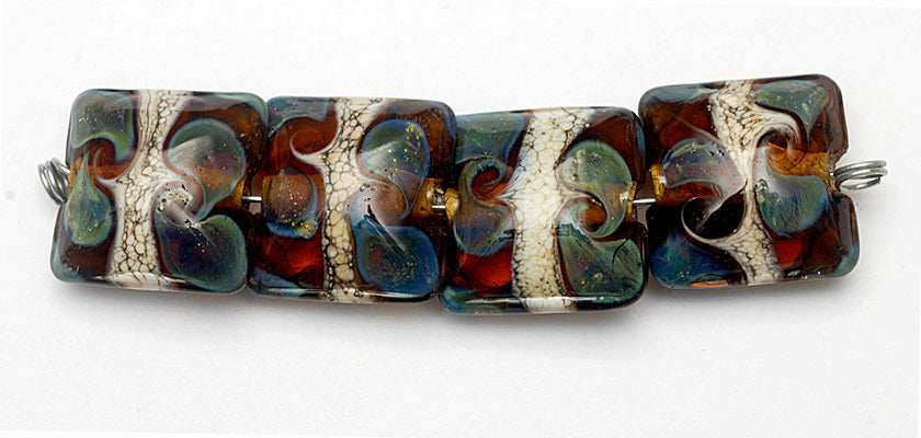 10503614 - Four Green w/Super Ivory Pillow Beads