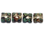10503614 - Four Green w/Super Ivory Pillow Beads