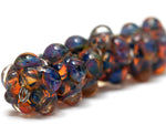 10504001 - Six Multi-Colored Rondelle Beads