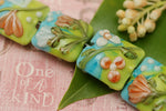 10504304 - Seven White w/Orange Flora Pillow Beads