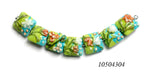 10504304 - Seven White w/Orange Flora Pillow Beads