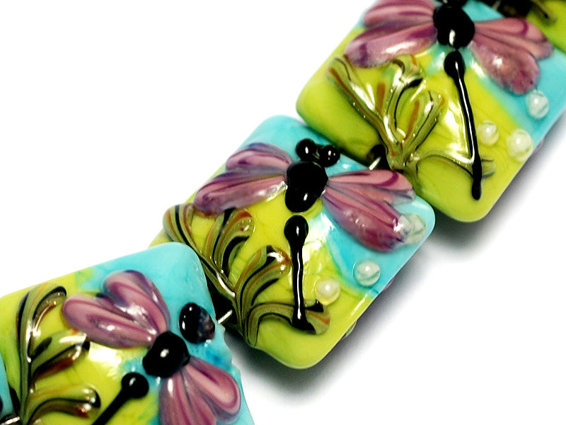 10504404 - Seven Purple Dragonfly Pillow Beads