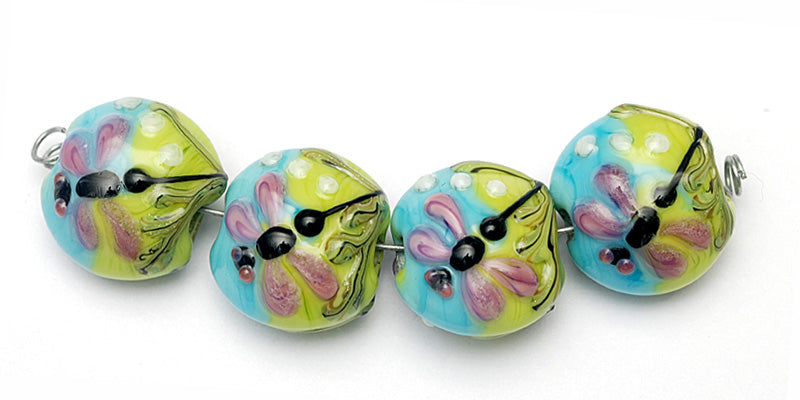 grace lampwork beads artisan handmade glass beads SRA