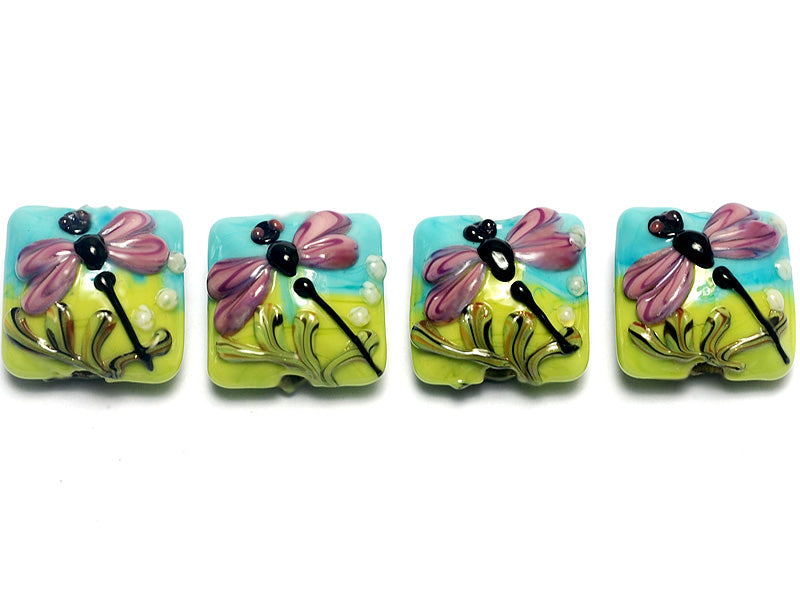 10504414 - Four Purple Dragonfly Pillow Beads