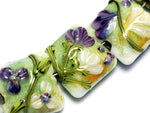 10504504 - Seven White & Purple Flora Pillow Beads