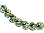 10504602 - Seven Blue Dragonfly Lentil Beads