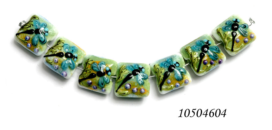 10504604 - Seven Blue Dragonfly Pillow Beads
