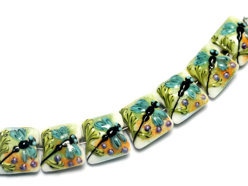 10504604 - Seven Blue Dragonfly Pillow Beads