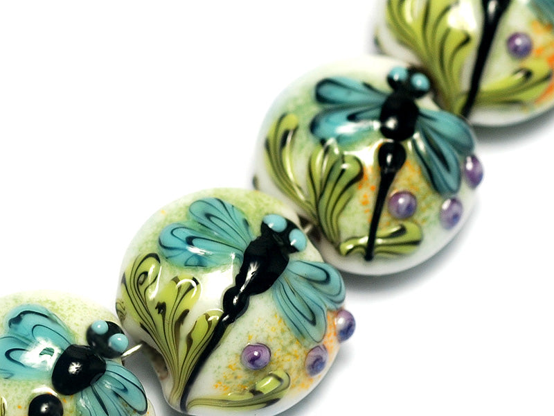 grace lampwork beads artisan handmade glass beads SRA
