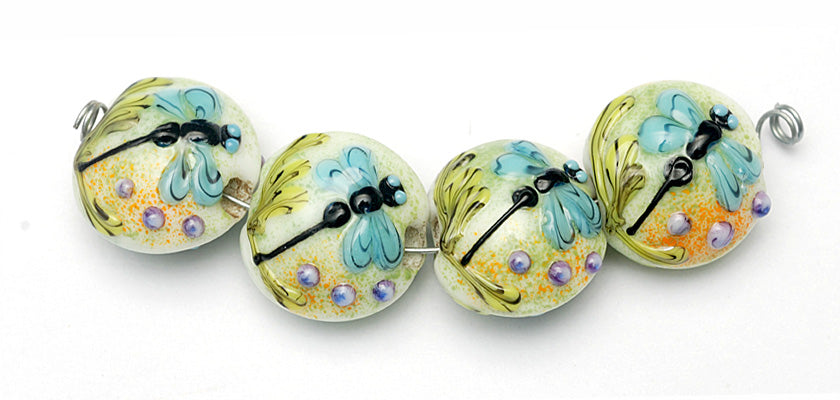 grace lampwork beads artisan handmade glass beads SRA