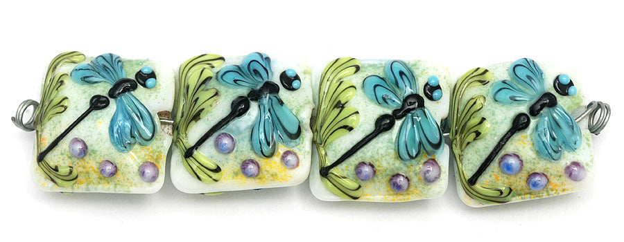 10504614 - Four Blue Dragonfly Pillow Beads