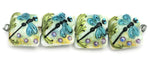 10504614 - Four Blue Dragonfly Pillow Beads